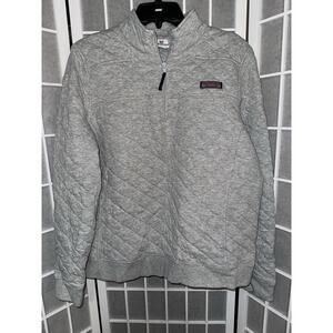 Women's Vineyard Vines Diamond Quilted Shep Shirt Sweater Grey Size Extra Large